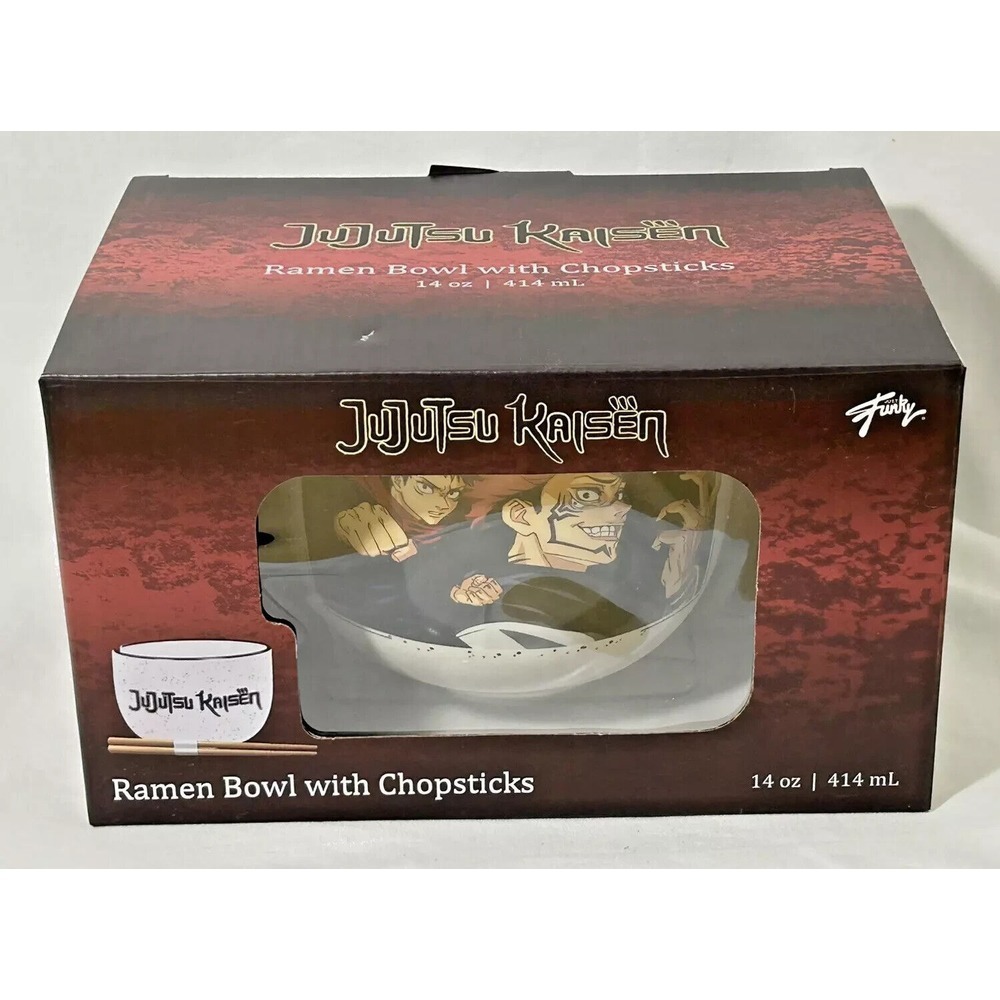 Jujutsu Kaisen Ramen Bowl With Chopsticks 14‎ oz